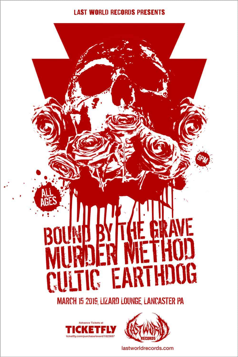 Bound by the Grave, Murder Method, Cultic & Earthdog live in Lancaster, PA - March 15, 2019